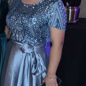 R  & M Richards dress high low sequins dress